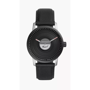 Uhrenarmband Fossil LE1060 Leder Schwarz 22mm